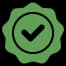 Verified purity checkmark icon